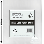 18×10 25um LDPE Poly Bags