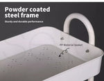 Levede 3 Tiers Kitchen Storage Trolley Cart Steel Rack Shelf Organiser White