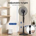 Spector Pedestal Fan 28 Speed Remote, Tilt & Oscillating Adjustable Height Timer