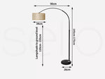 Emitto Modern LED Floor Lamp Reading Light Free Standing Adjustable Marble Base