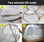 Dreamz Mosquito Bed Nets Foldable Canopy Dome Fly Repel Insect Queen - Brown