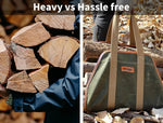 Traderight Firewood Carrier Bag Camping Log Outdoor Wood Storage Holder Canvas