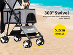 Pawz Large Pet Stroller Dog Cat Travel Carrier Pram Foldable Pushchair Outdoor
