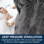 Dreamz 9KG Adults Size Anti Anxiety Weighted Blanket Gravity Blankets Grey