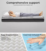 Dreamz Mattress Pocket Spring Cool Gel Memory Foam Euro Top Medium Firm 30CM