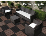 Marlow x10 Floor Tiles Plastic Decking Garden Indoor Outdoor Backyard Home Decor