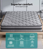 Dreamz Mattress Pocket Spring Queen Double King Single Bed Foam Medium Firm 22CM