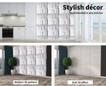 12Pcs 3D Wall Panels 50x50cm DIY Waterproof Scratchproof Home Decor Easy Install