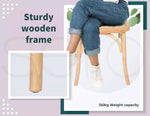 Levede 2X Dining Chairs Cross Back Chair Wood Mid Century Rattan Cane Furniture
