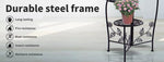 Plant Stand Outdoor Indoor Flower Pots Garden Metal Corner Shelf Wrought Iron