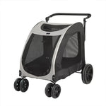 PaWz Pet Dog Stroller Pram Carrier Cat Travel Foldable 4 Wheels 50kg Capacity