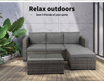 Levede 5pcs Outdoor Sofa Set Patio Furniture Setting Garden Chair Table Lounge