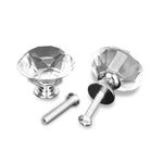 Door Knobs Handles Clear Crystal Diamond Glass Kitchen Cupboard Cabinet Pull
