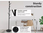 Levede Coat Rack Hat Clothes Stand Hanger Garment Hook Tree Rail Organizer Black