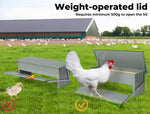 Pawz 10KG Auto Automatic Chicken Feeder Self-opening Poultry Chook Treadle