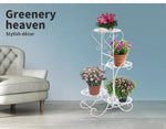 Levede Plant Stand Outdoor Indoor Metal Flower Pots Rack Corner Planter Shelf