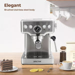 Spector Coffee Machine 20 Bar Espresso Cappuccino Maker Frother LCD Pre-soaking