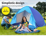 Mountview Pop Up Tent Beach Camping Tents 2-3 Person Hiking Portable Shelter