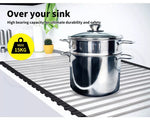 Toque Stainless Steel Dish Drying Rack Over Sink Kitchen Foldable RollUp Mat