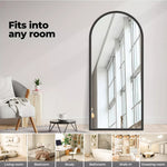 Yezi Full Length Mirrors Modern Floor Dressing Free Standing Black Framed 1.8M
