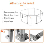 Pawz Pet Playpen Transparent Acrylic Clear Folding Dog Fence Kennel 8 Panel