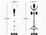 12'' LED Ring Light with Tripod Stand Phone Holder Dimmable Selfie Studio Lamp