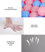 BoPeep Kids Balls Pit Baby Ocean Play Foam Pool Barrier Toy Padding Child Grey