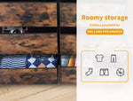 Levede Storage Cabinet Chest of 10 Drawers Vintage Fabric Dresser Tallboy Retro