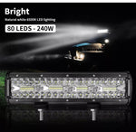LED Light Bar Work Flood Spot Beam Lamp Offroad Caravan Camping Strip Light 240W