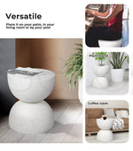Levede Side Table Terrazzo Coffee End Tables Hourglass Magnesia Stool Stand