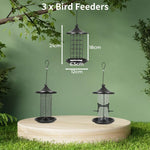 Pawz Bird Feeder Garden Metal Ornaments Outdoor Decor Hanging Wild Seed Outdoor