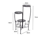 2X Wrought Iron Outdoor Indoor Flower Pots Plant Stand Garden Metal Corner Shelf