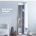 Yezi Full Length Wall Mirror 1.7m Floor Free Standing Makeup Mirrors Gold Frame