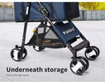 Pawz Large Pet Stroller Dog Cat Carrier Travel Pushchair Foldable Pram 4 Wheels