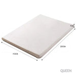 Dreamz Mattress Topper Memory Foam Toppers 7CM Underlay Breathable Mat Queen