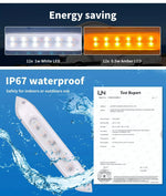Manan Caravan Awning Lights LED Dual 12V 24V 287mm Amber White IP67 Waterproof