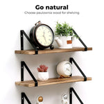 Levede Floating Shelf DIY Hanging Shelves Wall Mounted Storage Display 43*12cm