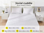 Dreamz Mattress Protector Topper Bamboo Pillowtop Waterproof Cover King Single