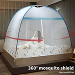 Dreamz Mosquito Bed Nets Foldable Canopy Dome Fly Repel Insect Queen - Brown