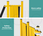 Extendable Garden Gate Mobile Security Retractable Fence Metal Barrier Pet 16ft