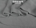Dreamz Throw Blanket Cotton Knitted Cushion Pillow Pompom Tassel Sofa Bed Soft