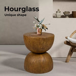 Levede Side Table Terrazzo Coffee End Tables Hourglass Magnesia Stool Stand 40cm