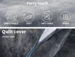 Quilt Cover Set Doona Duvet Teddy Bear Fleece Thermal Winter Pillowcase King