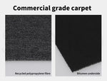 Marlow 20x Carpet Tiles Heavy Commercial Retail Office Flooring Black 50X50cm