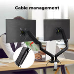 Traderight Monitor Stand Dual Arm TV Bracket Screen LED Holder Desk Freestanding