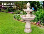 Lambu Solar Water Feature Fountain Garden Outdoor Bird Bath Indoor LEDs Lighted