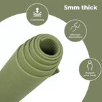 Centra Yoga Mat Non Slip 5mm Exercise Mats Fitness Sports Workout Mat 183X83cm