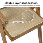 Levede 2x Dining Chair Solid Wood Rattan Armchair Wicker Accent Lounge Chairs