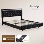 Levede Floating Bed Frame Double Queen with Headboard LED Lights Mattress Base