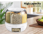 Toque Rice Storage Cereal Dispenser Grain Container Rotating Dry Food Box 10kg